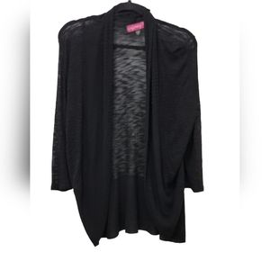 ``C25202 Say What  Black Sweater Shawl